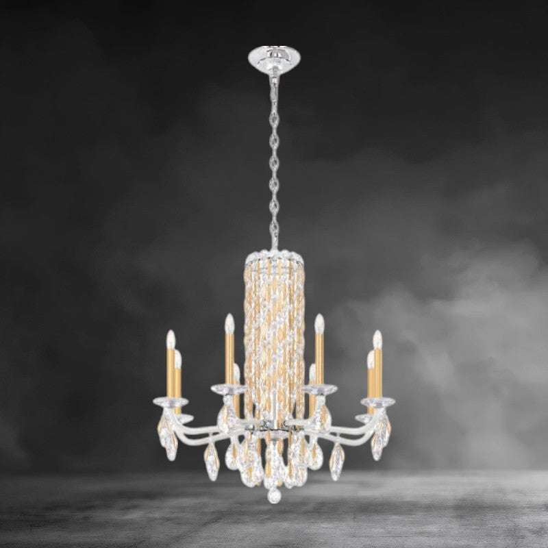 Siena 8-light crystal chandelier30"